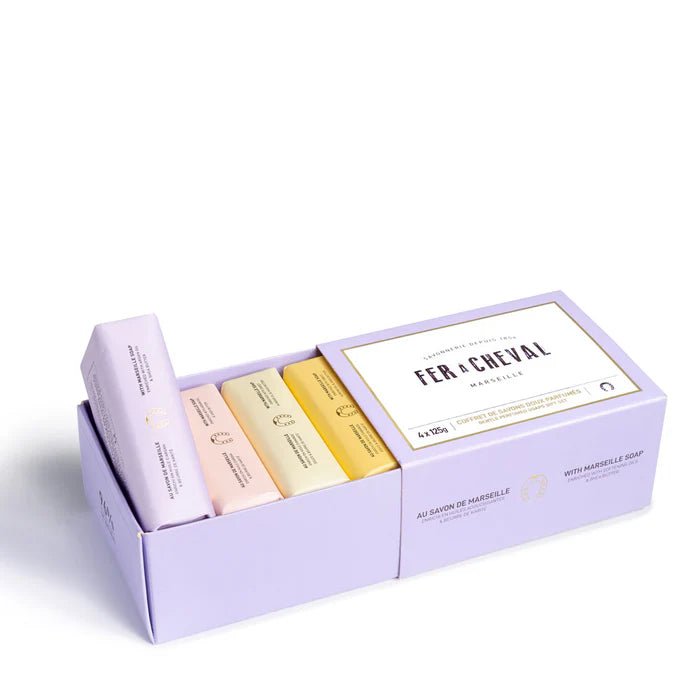 Cofanetto di Saponi Profumati Delicati 4 x 125g - Fer a Cheval - Sapone - VG Charme