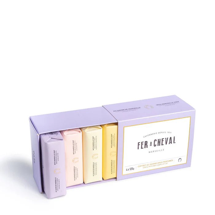 Cofanetto di Saponi Profumati Delicati 4 x 125g - Fer a Cheval - Sapone - VG Charme