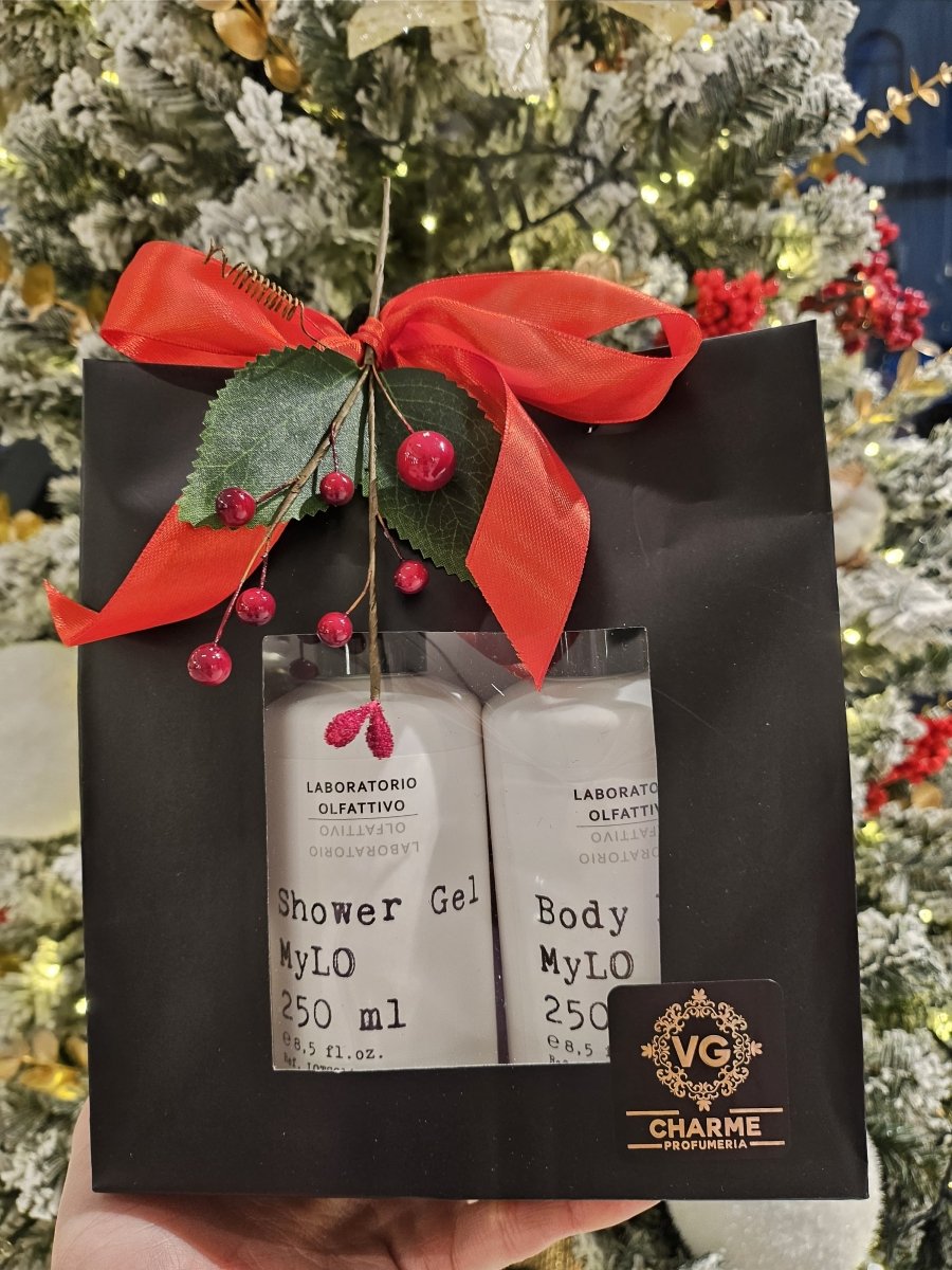 Confezione Regalo Natale MyLO – Laboratorio Olfattivo | Set Corpo Profumato - Laboratorio Olfattivo - Kit Corpo Natale - VG Charme
