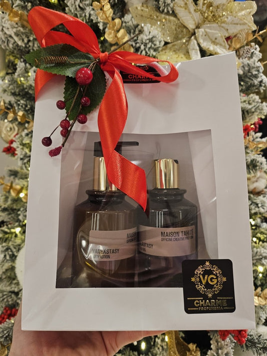 Confezione Regalo VanExtasy – Maison Tahité | Set Corpo Profumato - Maison Tahité - Kit Corpo Natale - VG Charme