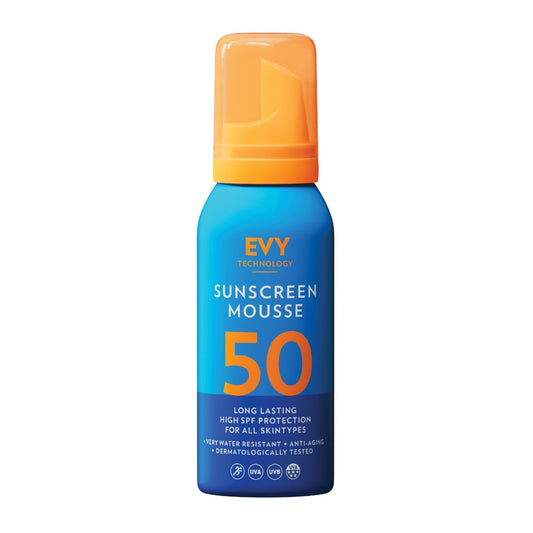 EVY Sunscreen SPF 50 Mousse 100 ML - EVY Technology - Protezione Solare - VG Charme