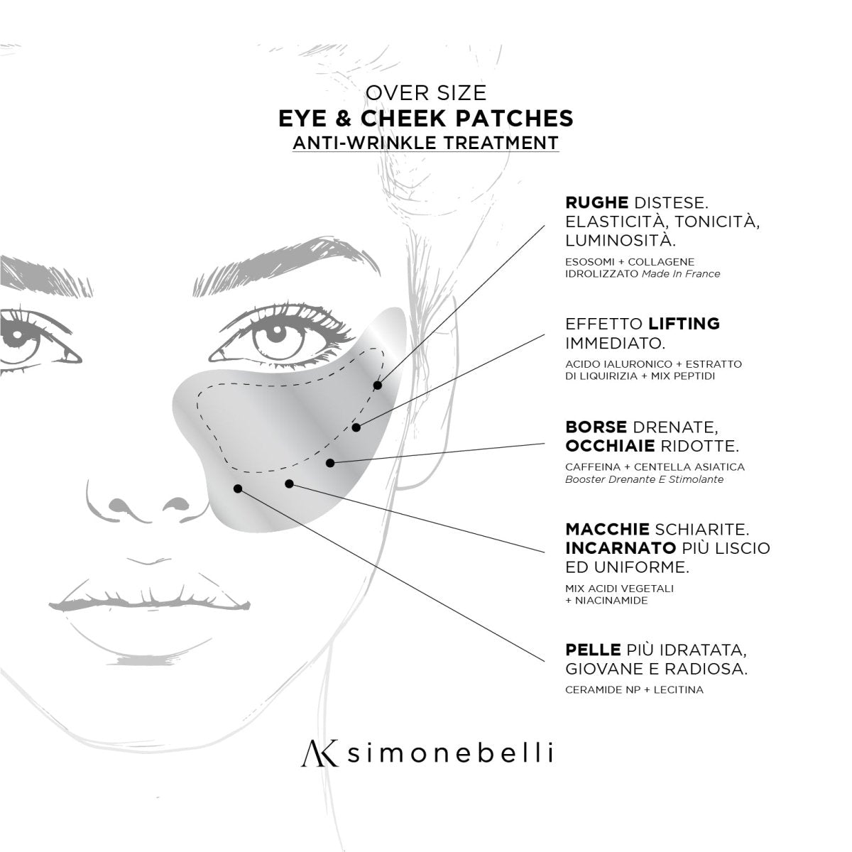 Over Size Eye & Cheek Patches - AKSIMONEBELLI - Cerotti per occhi e guance - VG Charme